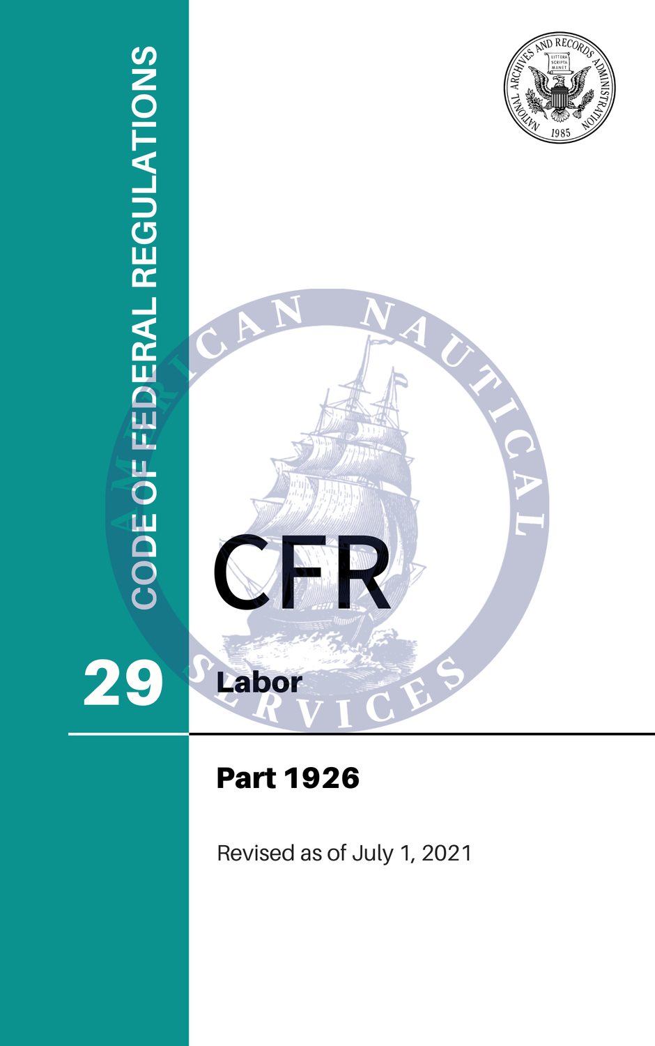 Code Of Federal Regulations On Sale | CFRs - Amnautical