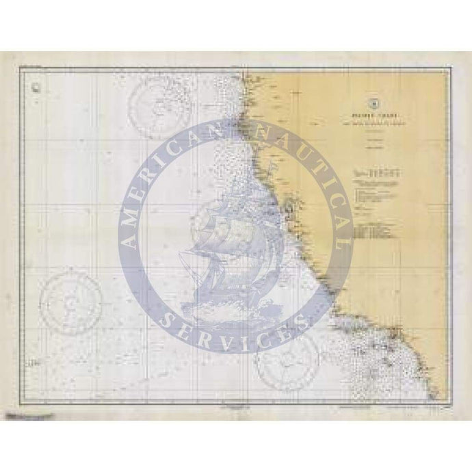 Historical Nautical Chart 5002-10-1933: CA, San Diego to Pt. St. George Year 1933