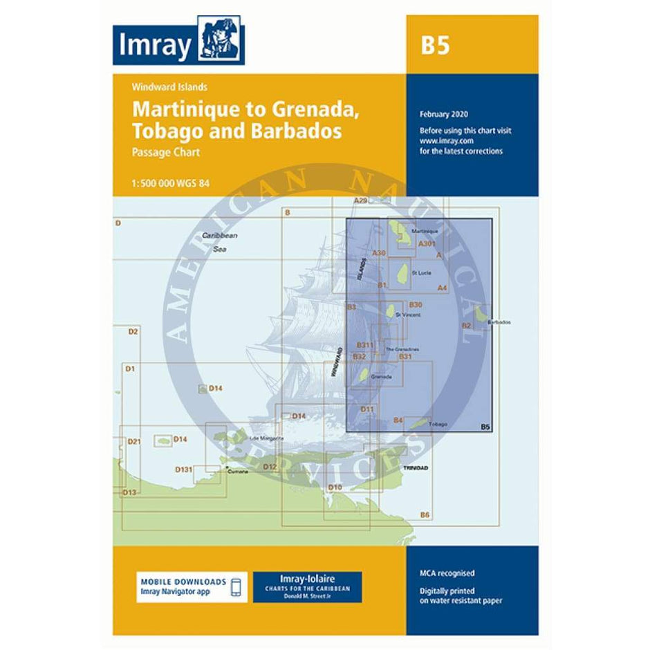 Imray Chart B5: Martinique To Tobago And Barbados Passage Chart ...