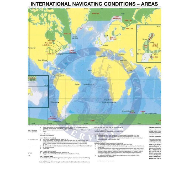 International Navigating Conditions Area Limits Map - Amnautical