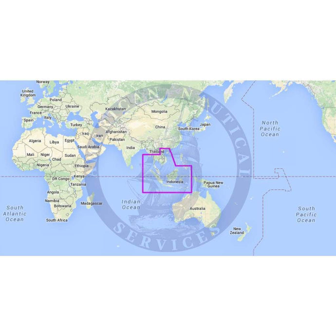 MapMedia C-Map Wide Vector Chart: WVJINM203MAP - Thaîland, Malaysia, West Indonesia