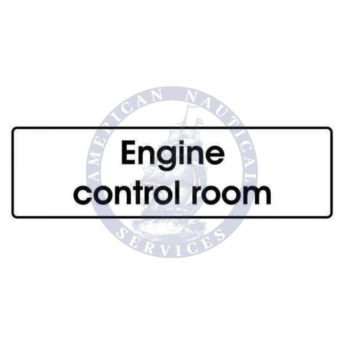 Marine Departmental Sign: Engine Control Room