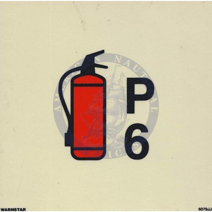 Marine Fire Sign, IMO Fire Control Symbol: Powder Fire Extinguisher (6)