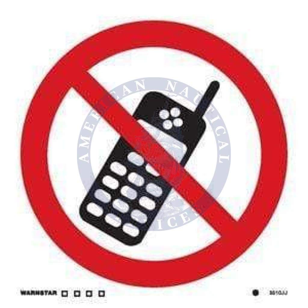 Marine Prohibition Sign: No Mobile Phone Symbol