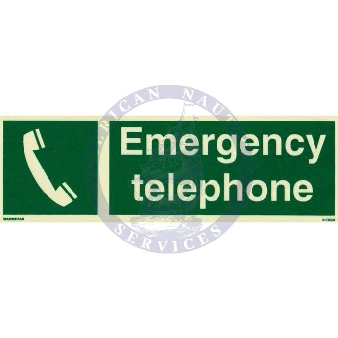 Marine Safety Sign: Emergency Telephone