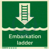 Marine Safety Sign, IMO Life Saving App. Symbol: Embarkation Ladder ...