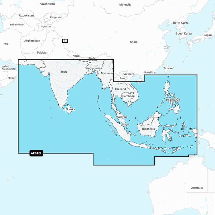 Navionics Platinum+ Chart AE010L: Indian Ocean & South China Sea