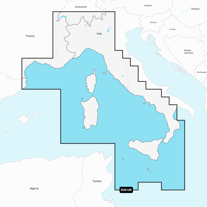 Navionics Platinum+ Chart EU012R: Mediterranean Sea, Cen. & West