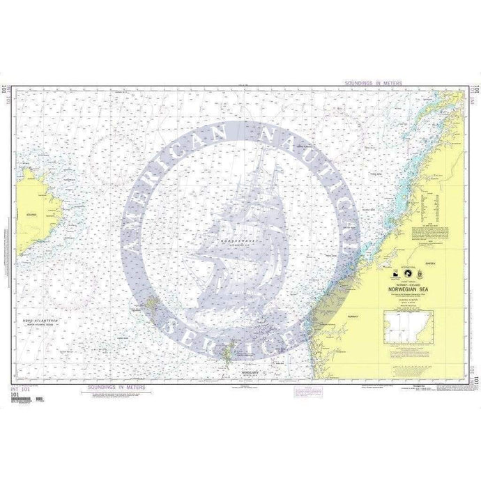 NGA Nautical Chart 101: Norwegian Sea-Norway to Iceland