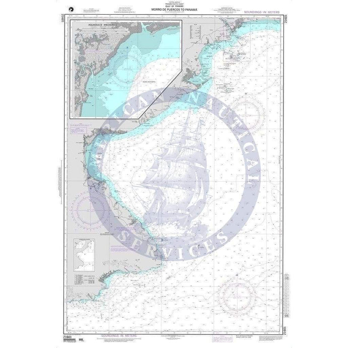 NGA Nautical Chart 21601: Morro de Puercos to Panama