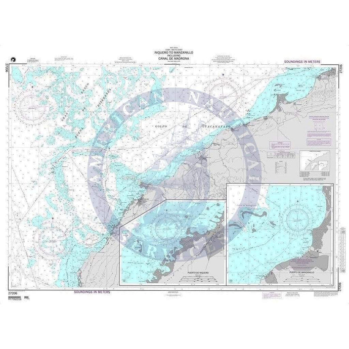 NGA Nautical Chart 27206: Niquero to Manzanillo including Canal de Madrona