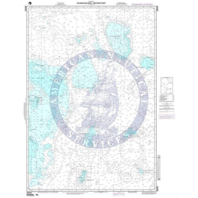 NGA Nautical Chart 28050: Nicaraguan Rise-Westem Part (OMEGA)