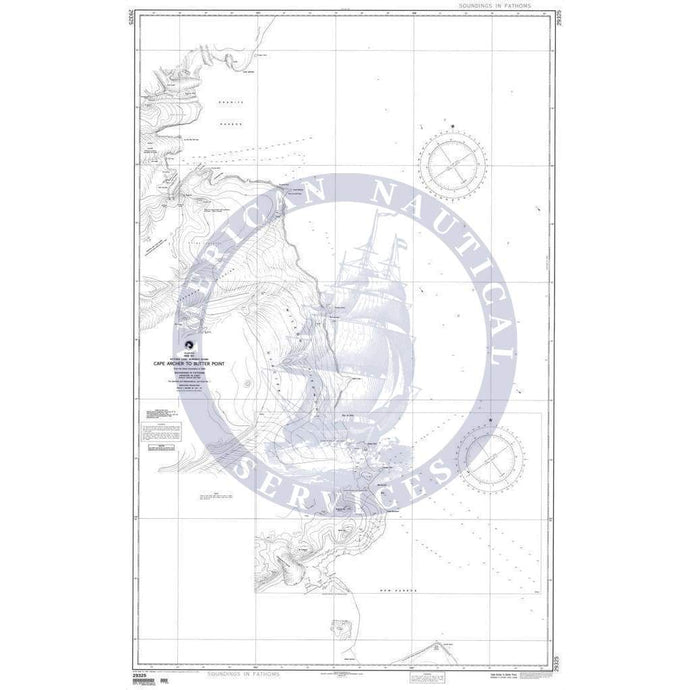 NGA Nautical Chart 29325: Cape Archer to Butter Point (Victoria Land-McMurdo Sound)