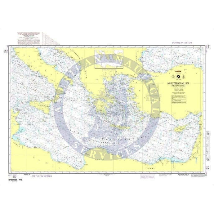 NGA Nautical Chart 302: Mediterranean Sea-Eastern Part