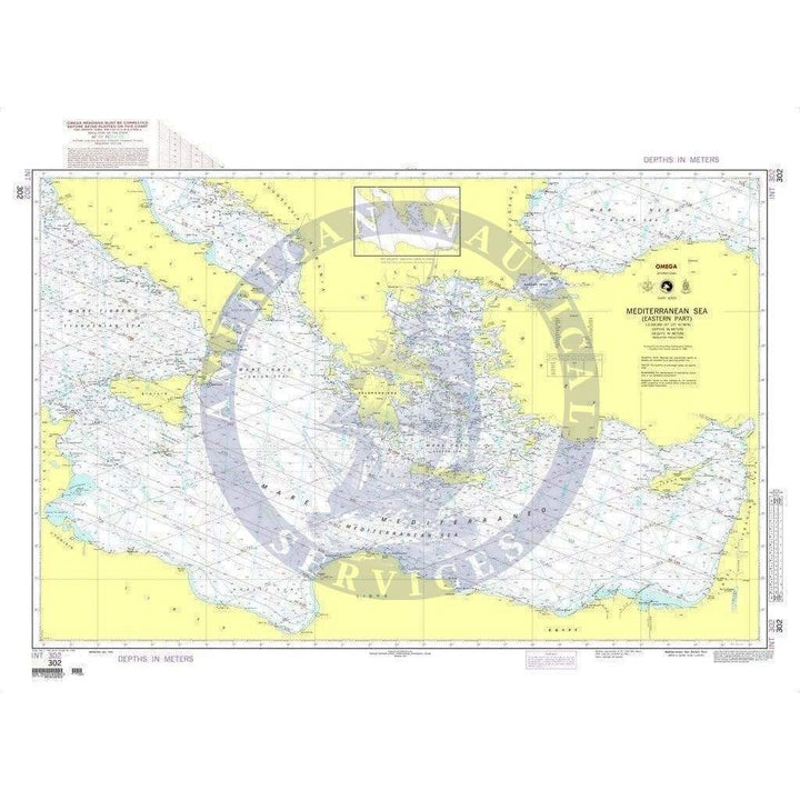 NGA Nautical Chart 302: Mediterranean Sea-Eastern Part - Amnautical