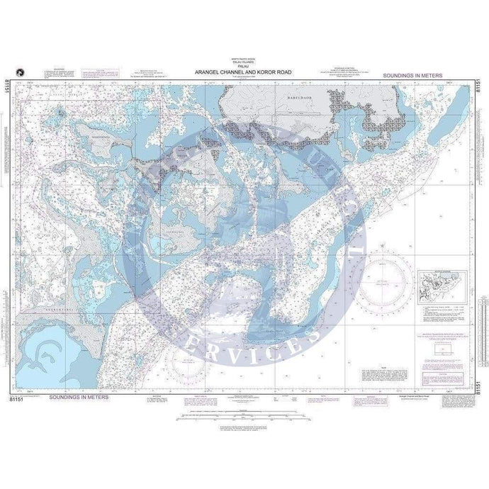 NGA Nautical Chart 81151: Arangel Channel and Koror Road (Palau Islands)