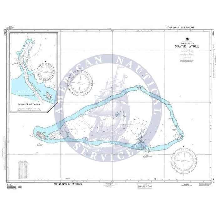 NGA Nautical Chart 81427: Ngatik Atoll (Caroline Islands)