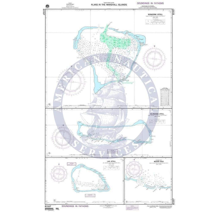 NGA Nautical Chart 81557: Plans in the Marshall Islands A. Rongerik Atoll