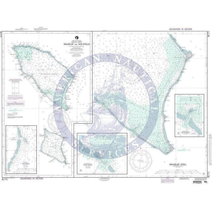 NGA Nautical Chart 81771: Maloelap and Aur Atolls (Marshall Islands)