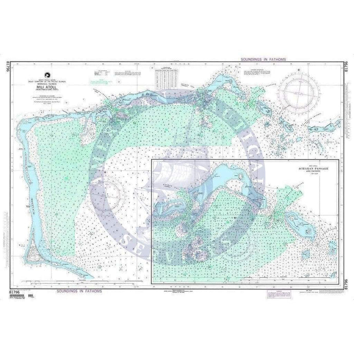 NGA Nautical Chart 81796: Mili Atoll, Northwestern Part (Marshall Islands)