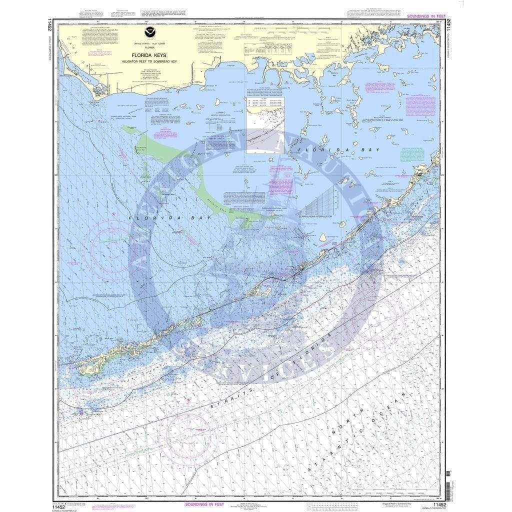 NOAA Nautical Chart 11452: Intracoastal Waterway Alligator Reef to Sombrero Key