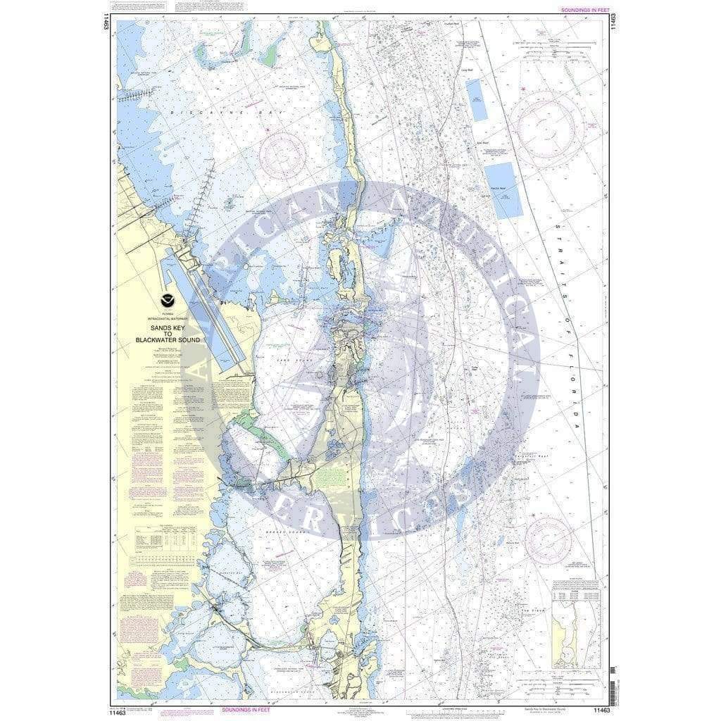 NOAA Nautical Chart 11463: Intracoastal Waterway Sands Key to Blackwater Sound