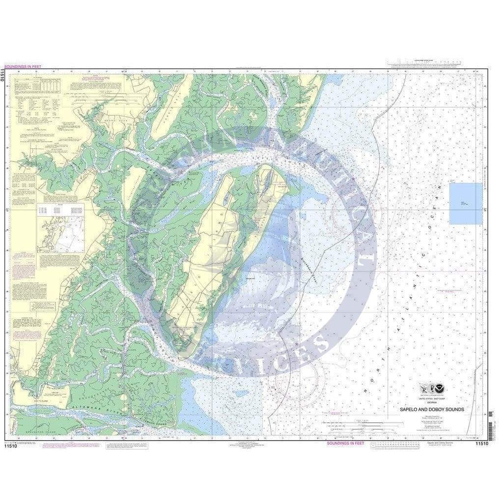 NOAA Nautical Chart 11510: Sapelo and Doboy Sounds