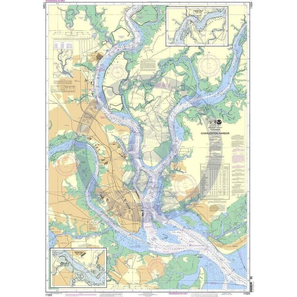 NOAA Nautical Chart 11524: Charleston Harbor