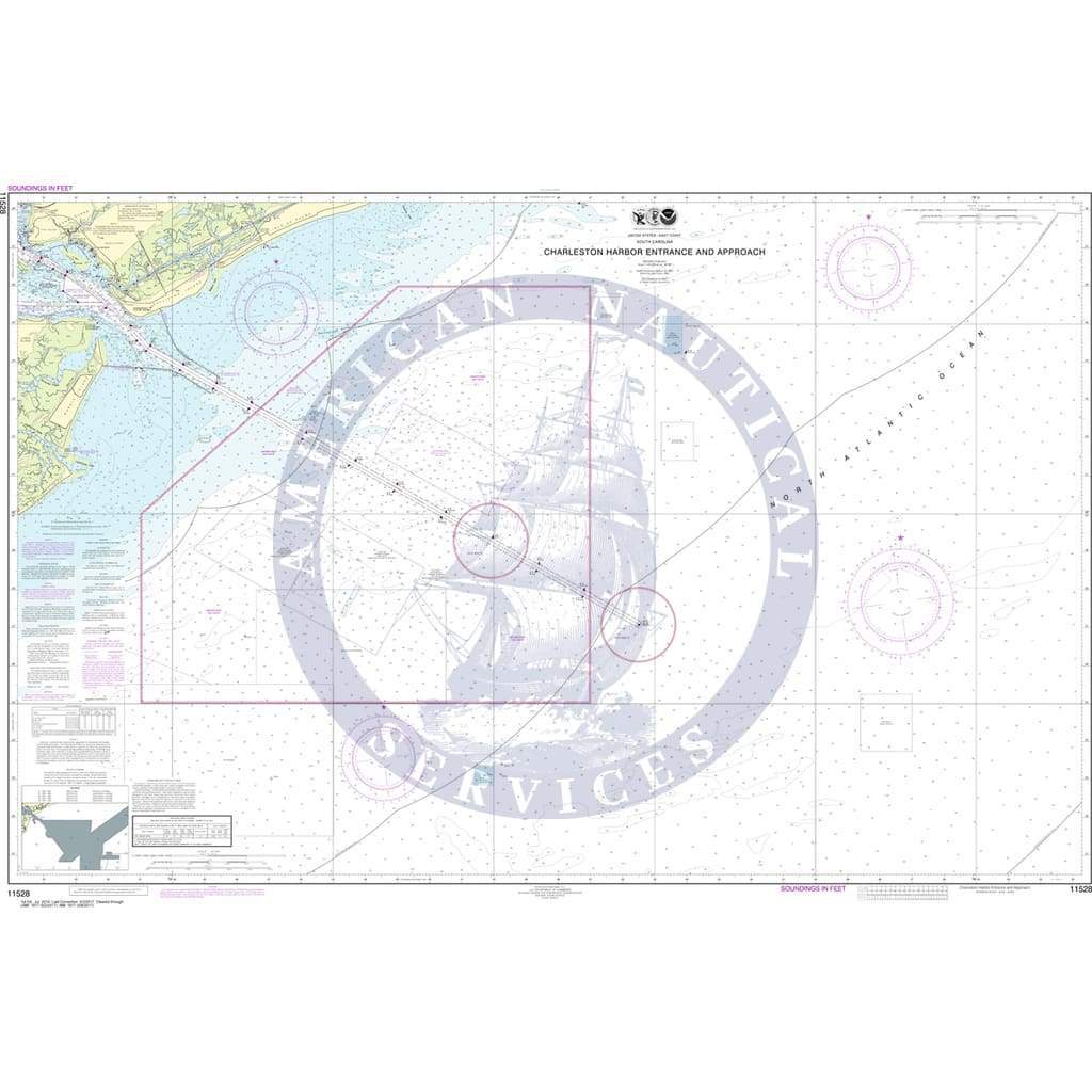 NOAA Nautical Chart 11528: Charleston Harbor Entrance and Approach