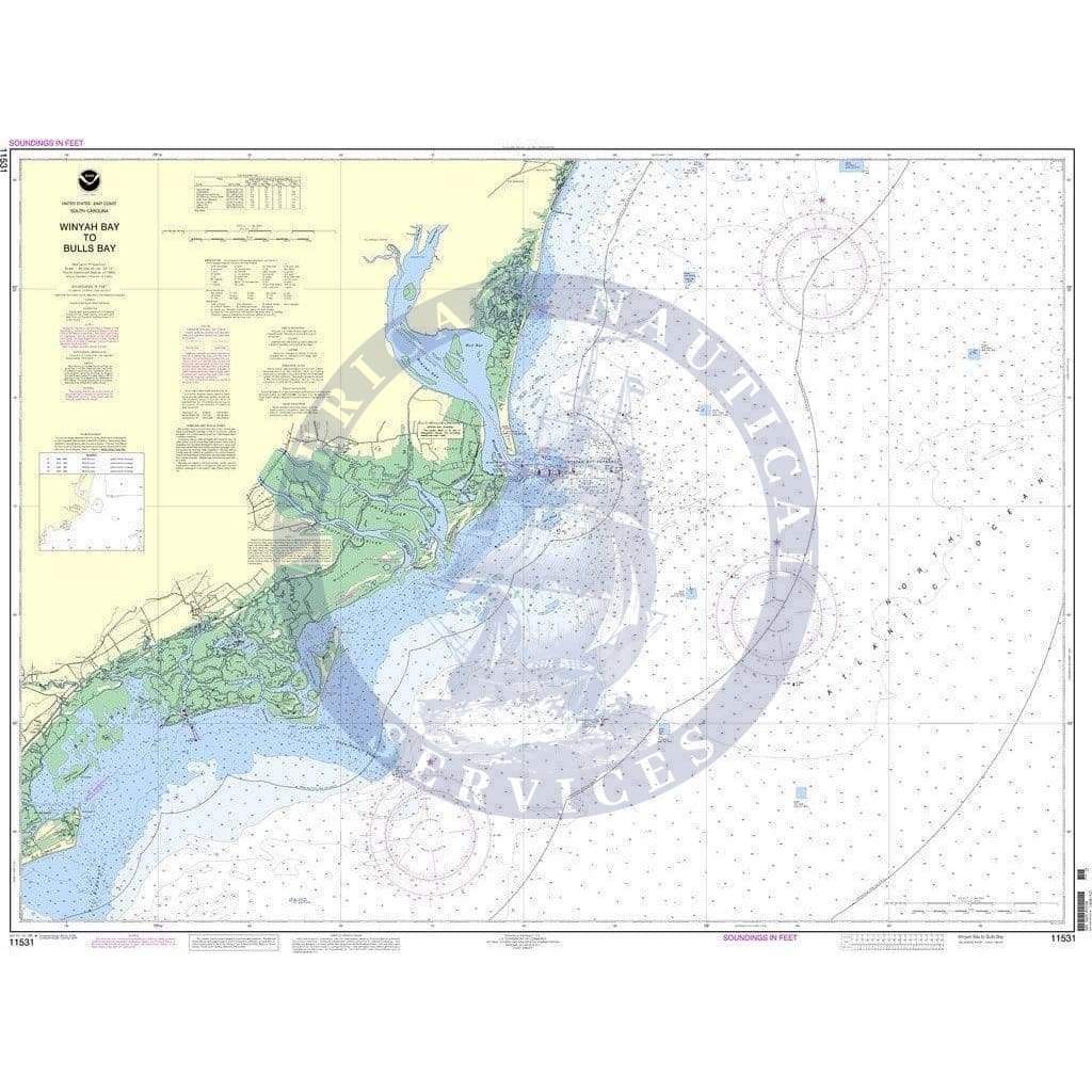 NOAA Nautical Chart 11531: Winyah Bay to Bulls Bay