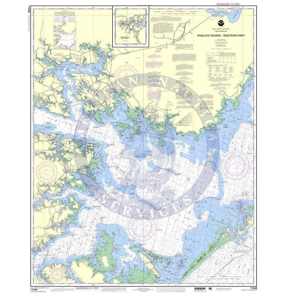 NOAA Nautical Chart 11548: Pamlico Sound Western Part