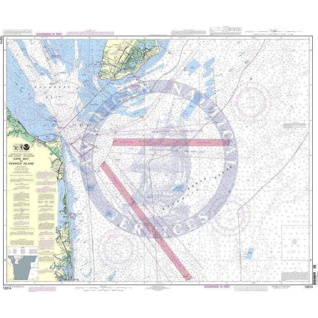 NOAA Nautical Chart 12214: Cape May to Fenwick Island