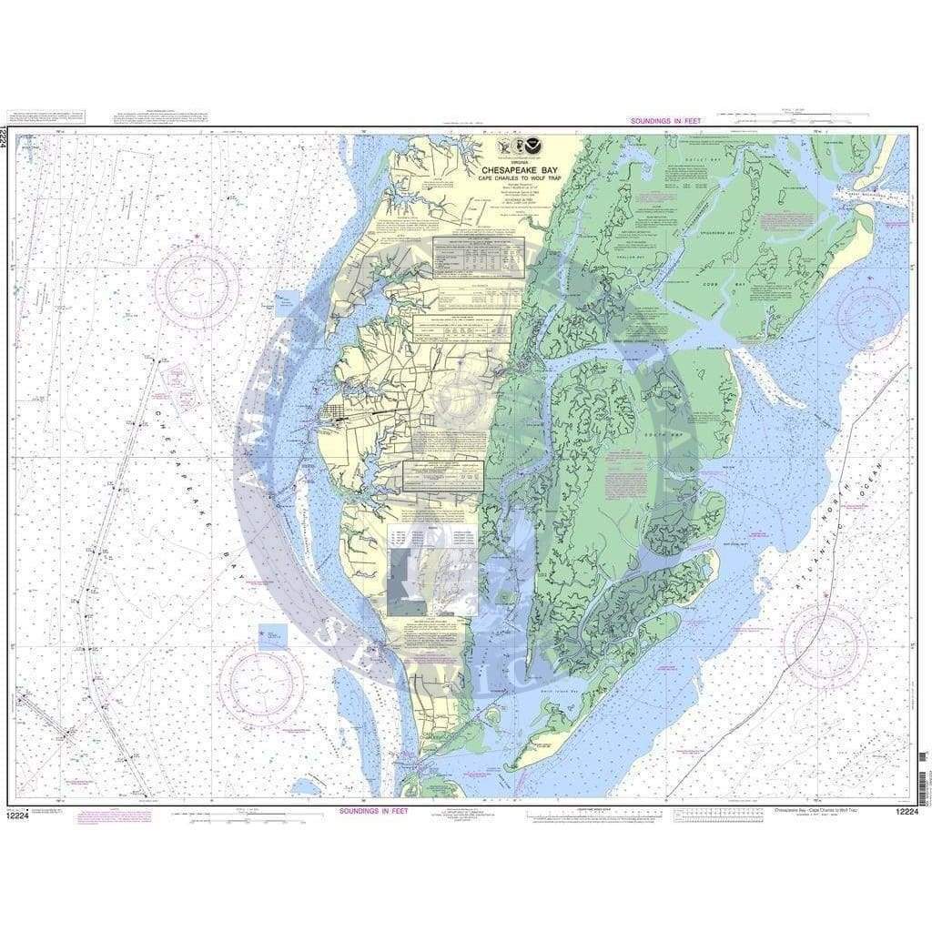 NOAA Nautical Chart 12224: Chesapeake Bay Cape Charles to Wolf Trap