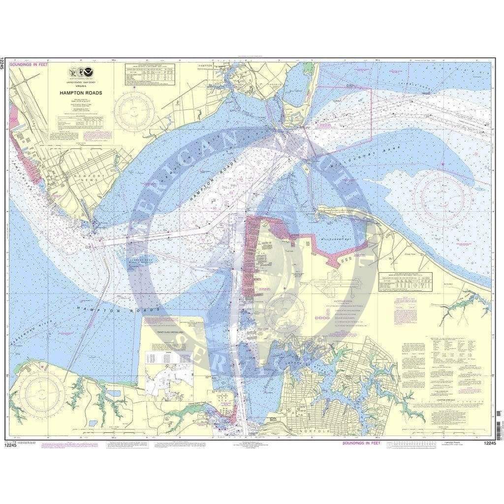 NOAA Nautical Chart 12245: Hampton Roads