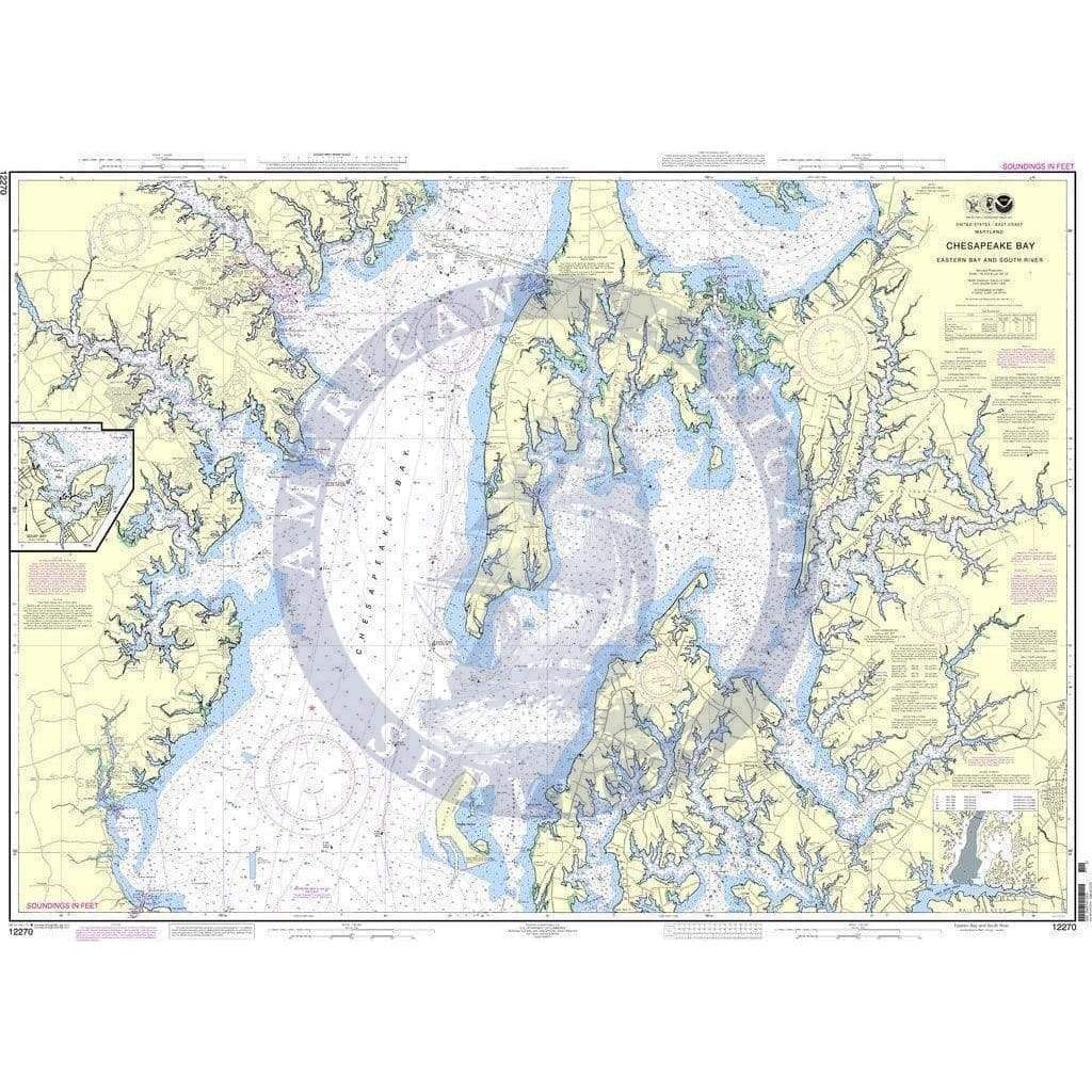 NOAA Nautical Chart 12270: Chesapeake Bay Eastern Bay and South River; Selby Bay