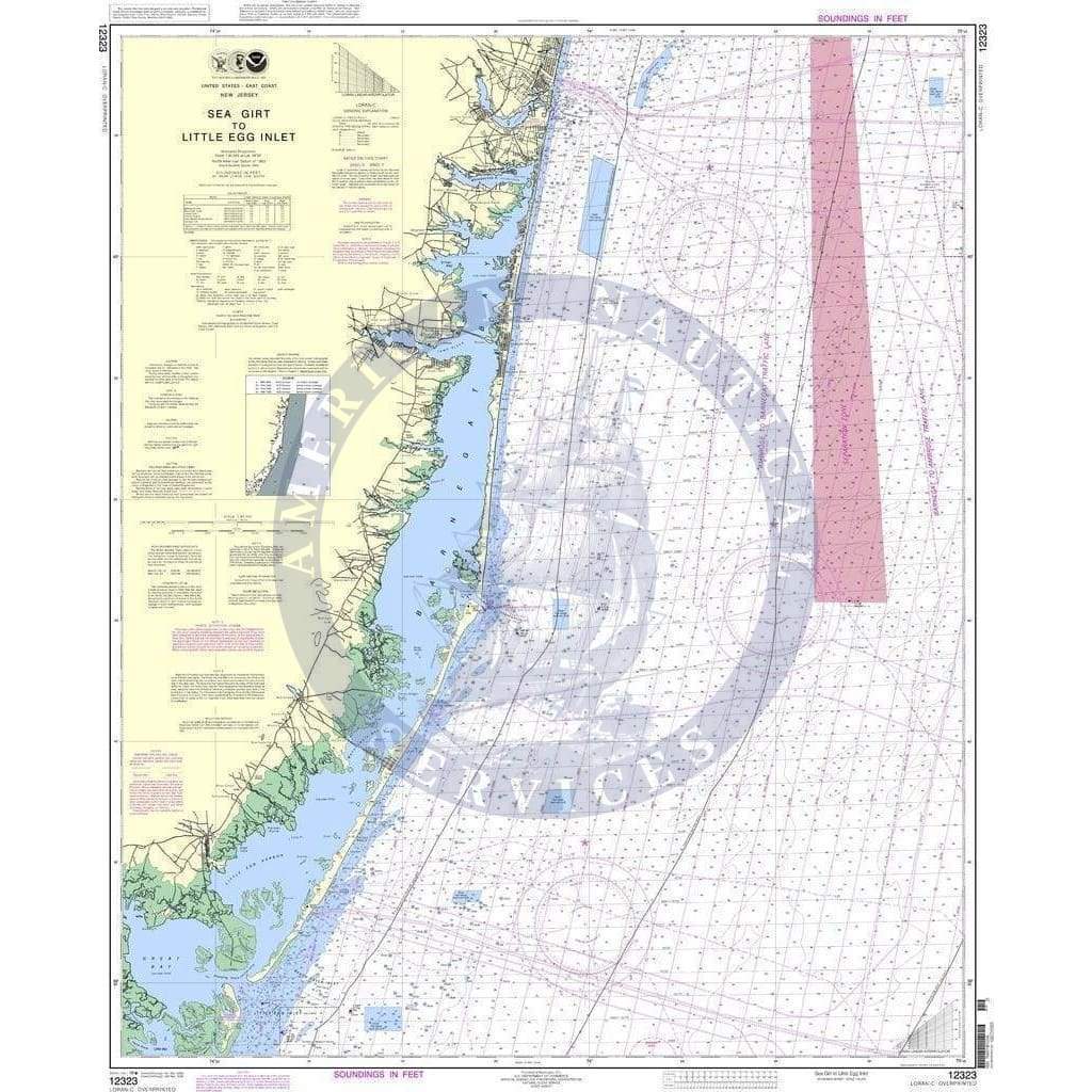 NOAA Nautical Chart 12323: Sea Girt to Little Egg Inlet