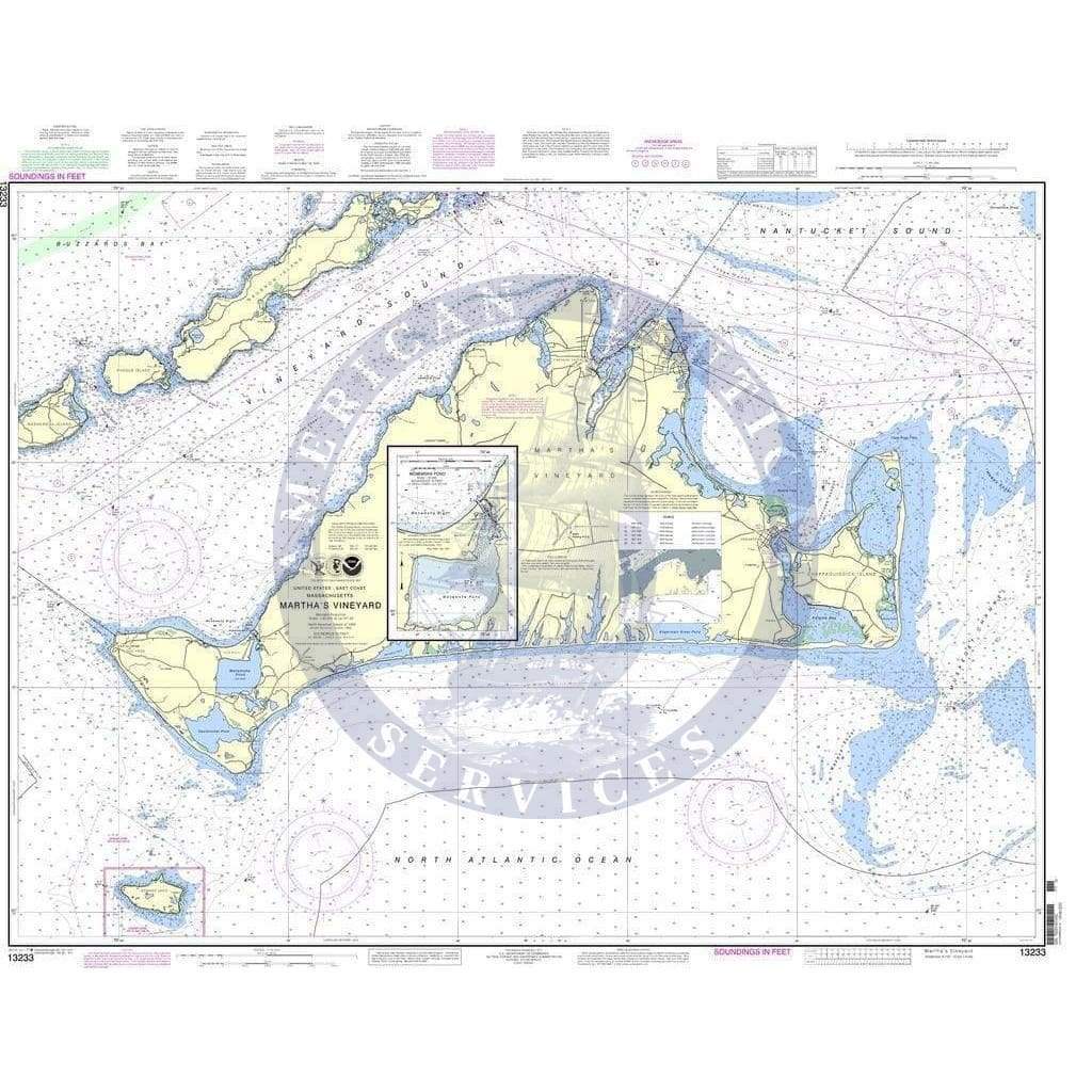 NOAA Nautical Chart 13233: Martha's Vineyard;Menemsha Pond