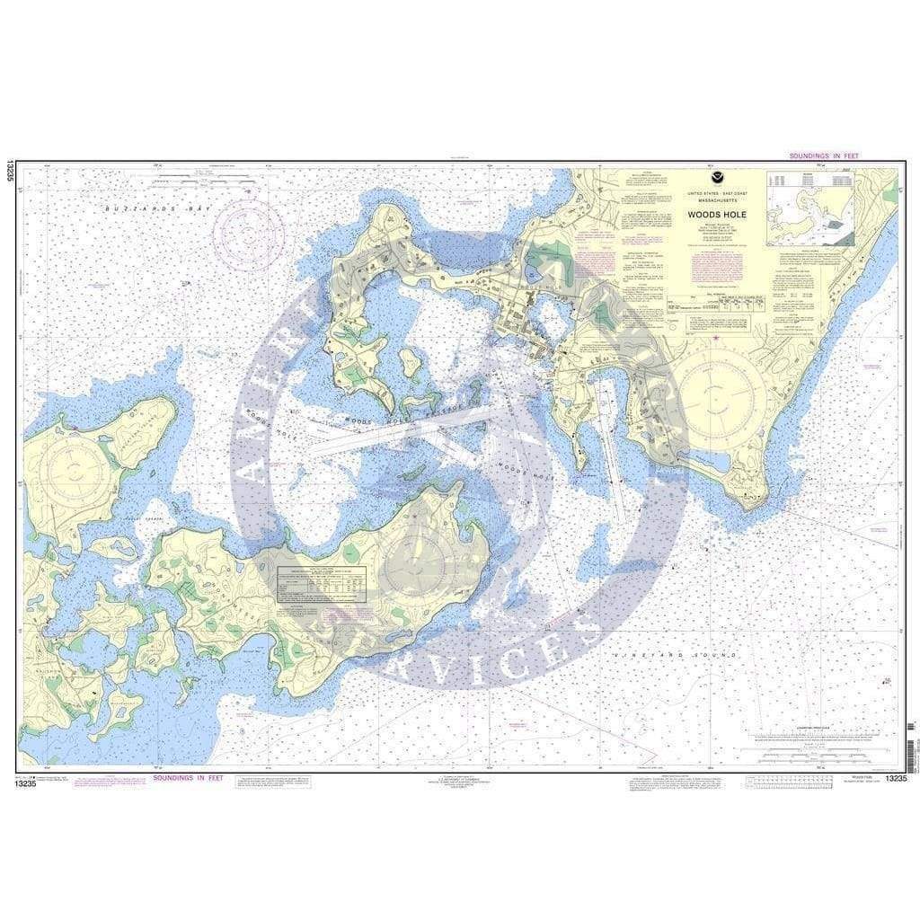 NOAA Nautical Chart 13235: Woods Hole