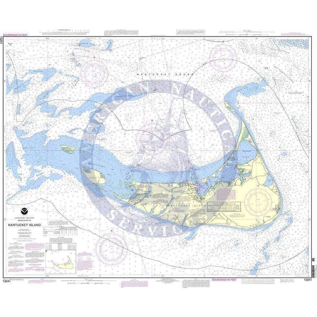 NOAA Nautical Chart 13241: Nantucket Island