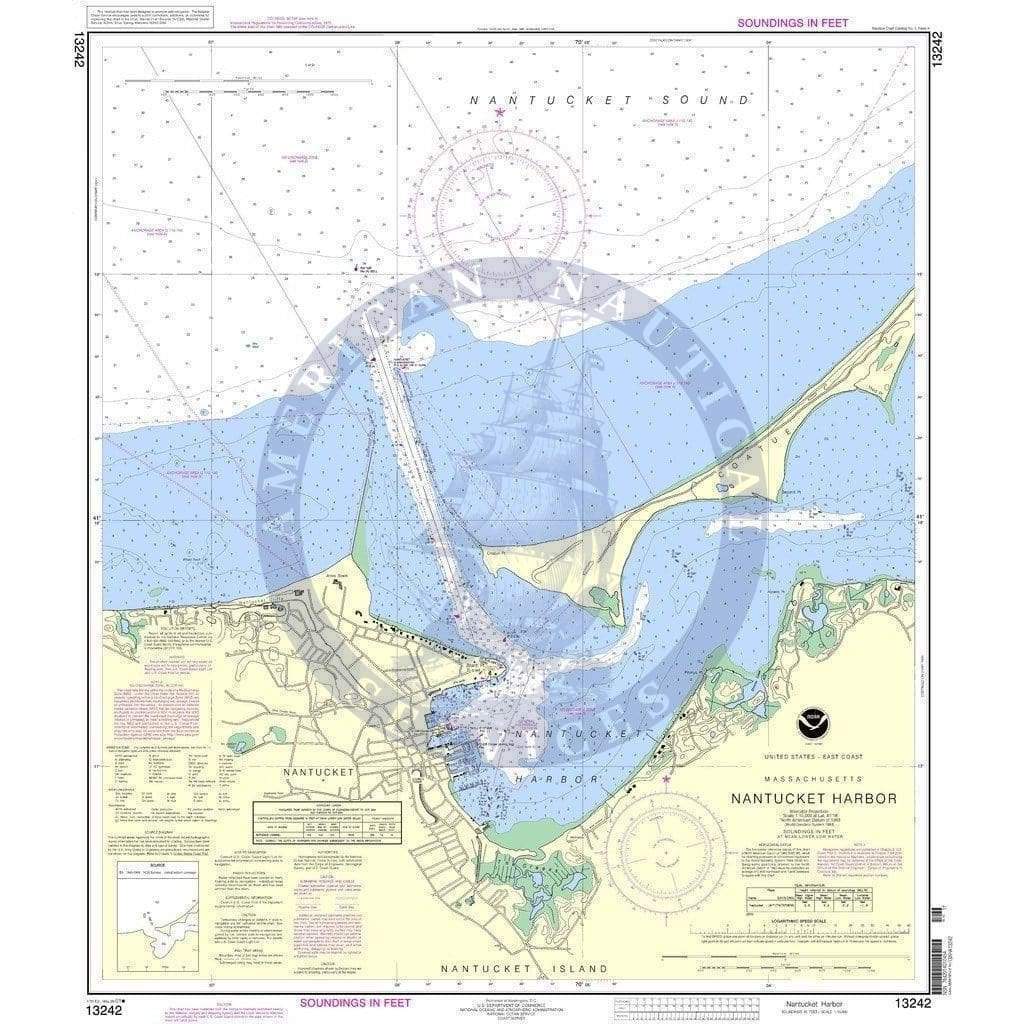 NOAA Nautical Chart 13242: Nantucket Harbor