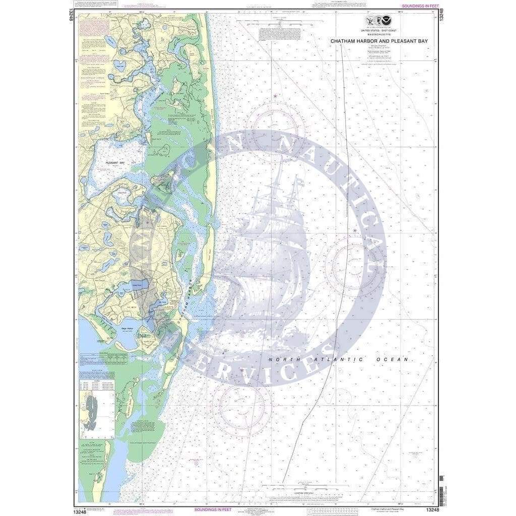 NOAA Nautical Chart 13248: Chatham Harbor and Pleasant Bay