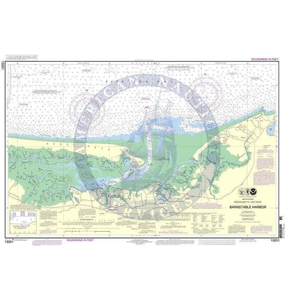 NOAA Nautical Chart 13251: Barnstable Harbor