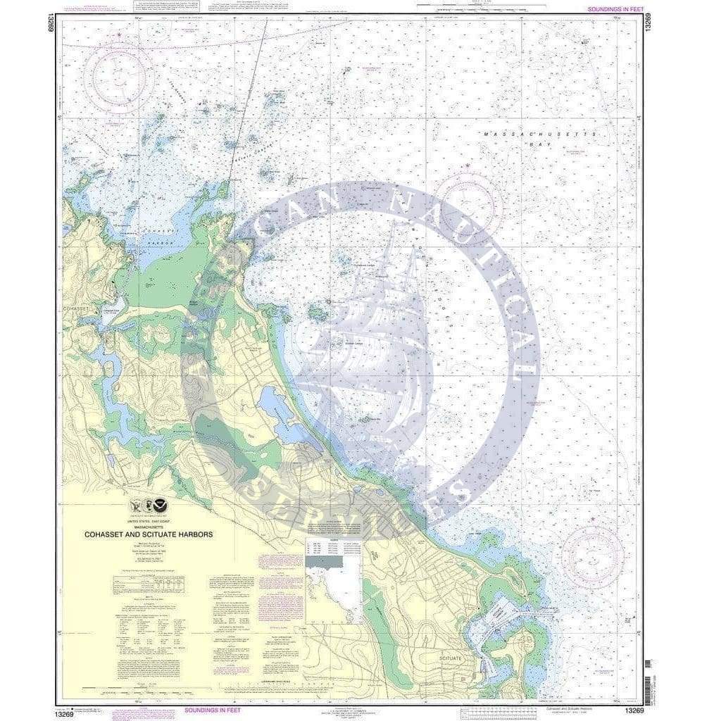 NOAA Nautical Chart 13269: Cohasset and Scituate Harbors