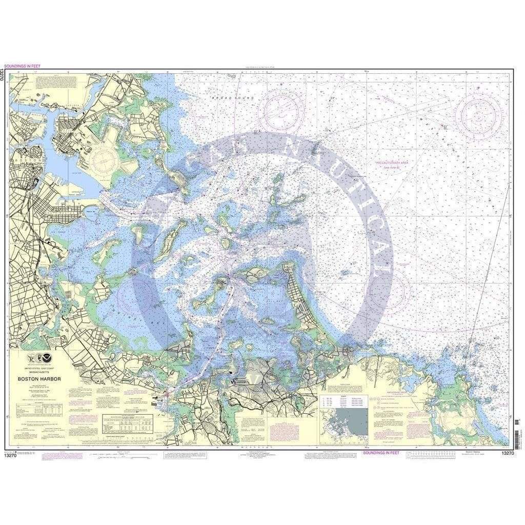 NOAA Nautical Chart 13270: Boston Harbor