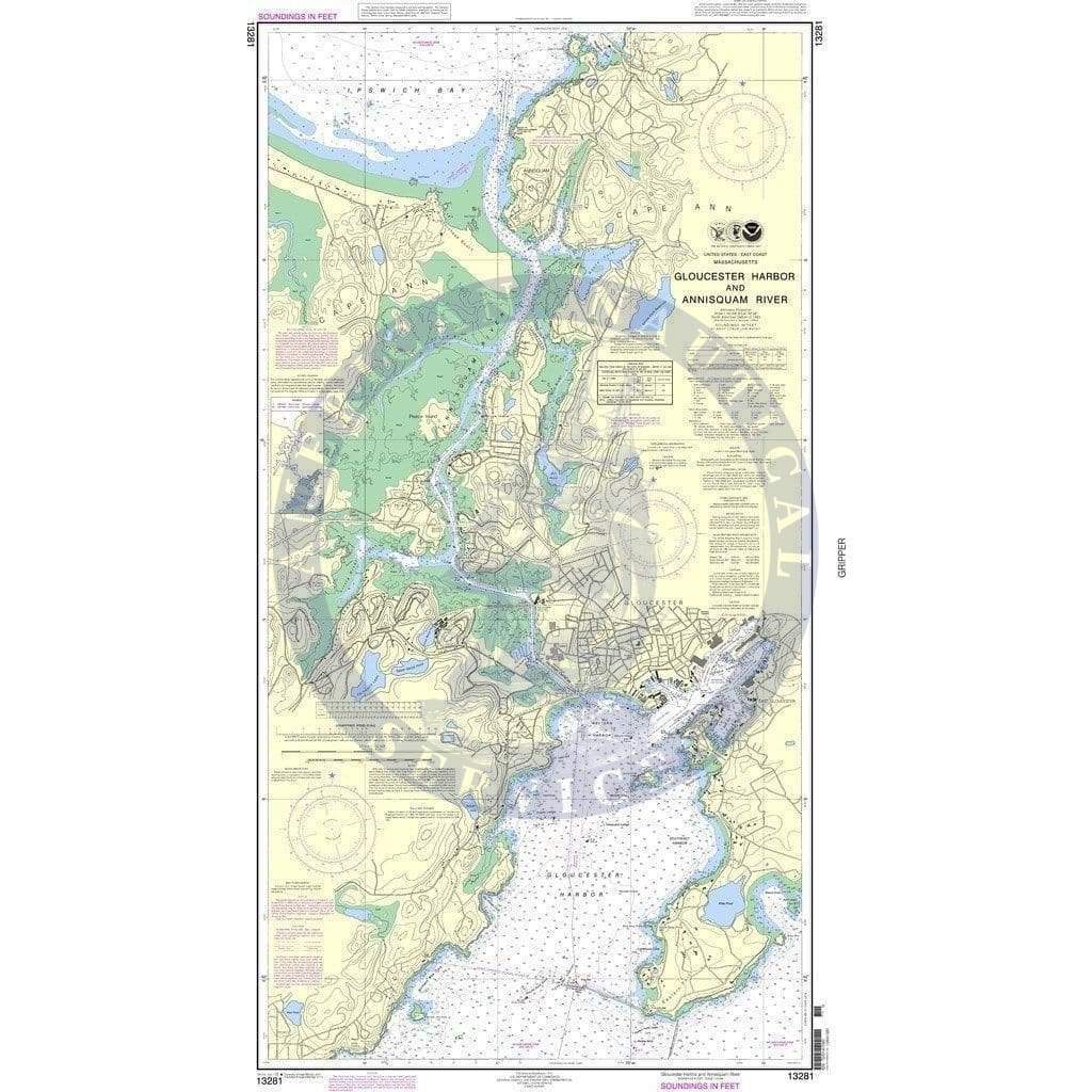 NOAA Nautical Chart 13281: Gloucester Harbor and Annisquam River