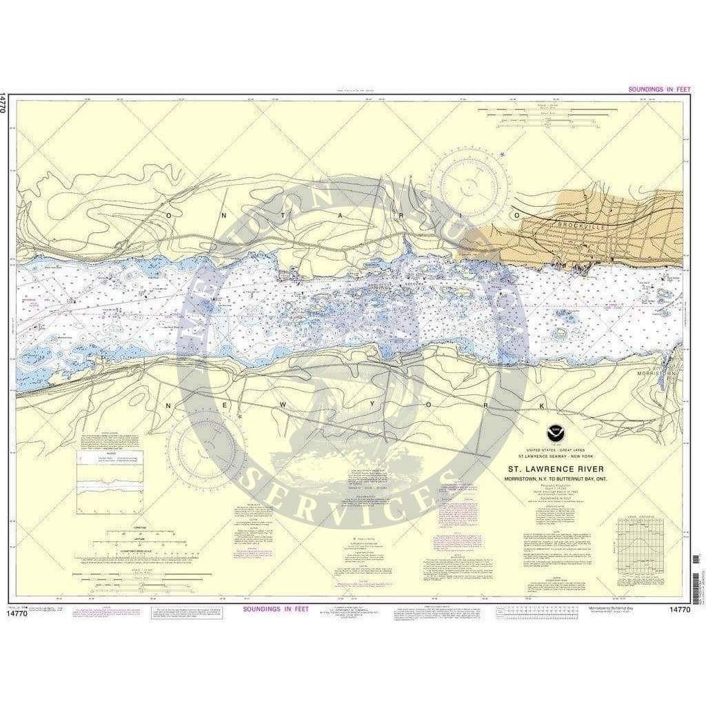 NOAA Nautical Chart 14770: Morristown, N.Y. to Butternut, Ont.