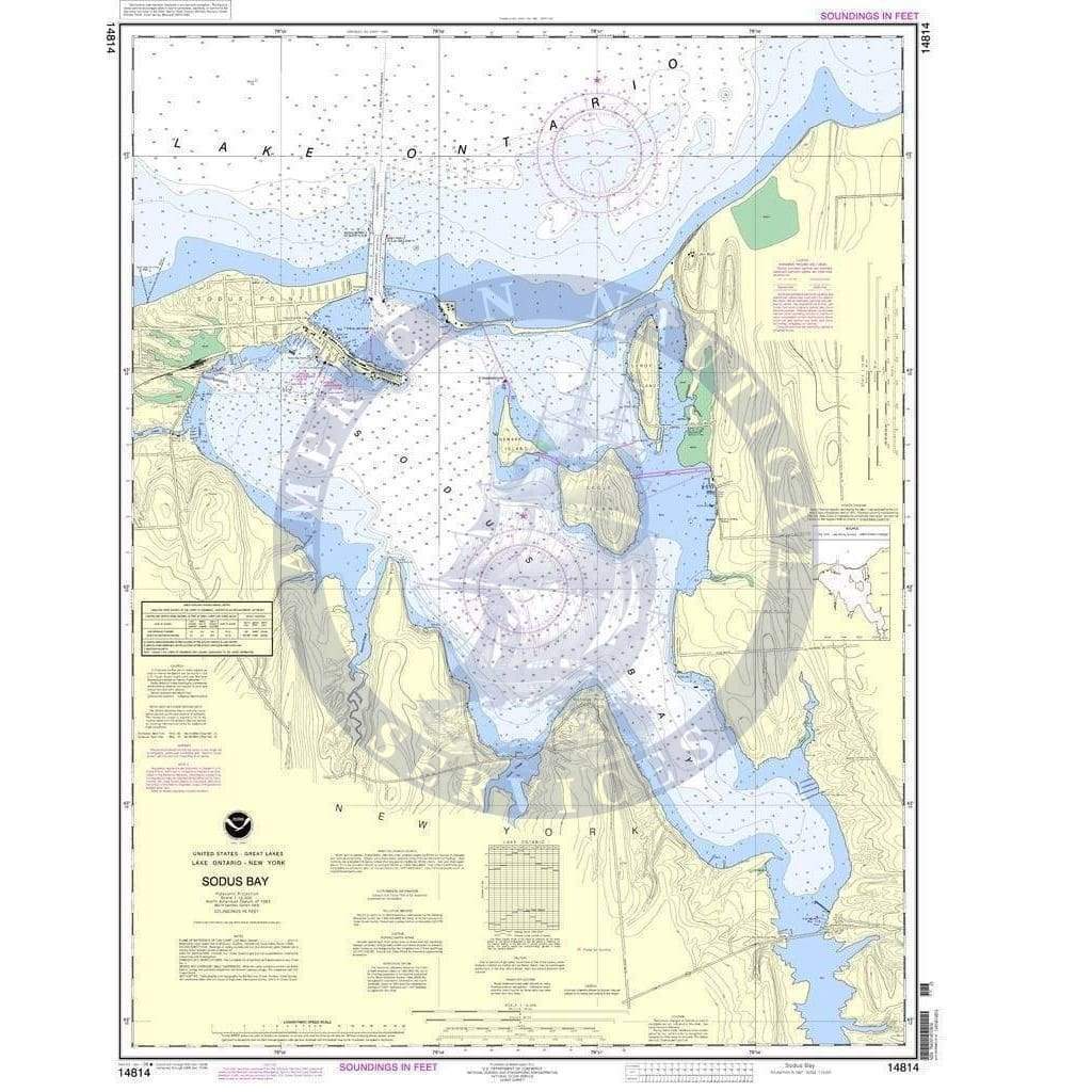 NOAA Nautical Chart 14814: Sodus Bay