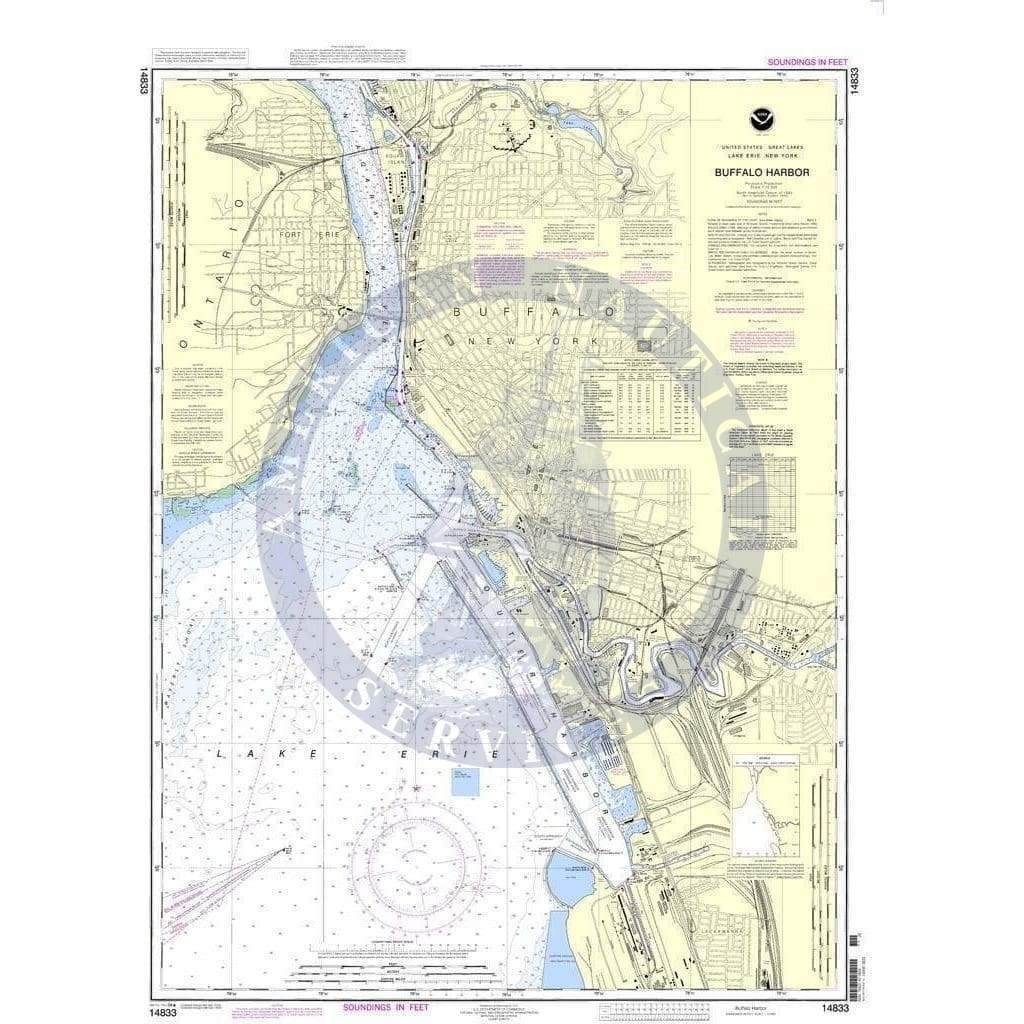 NOAA Nautical Chart 14833: Buffalo Harbor