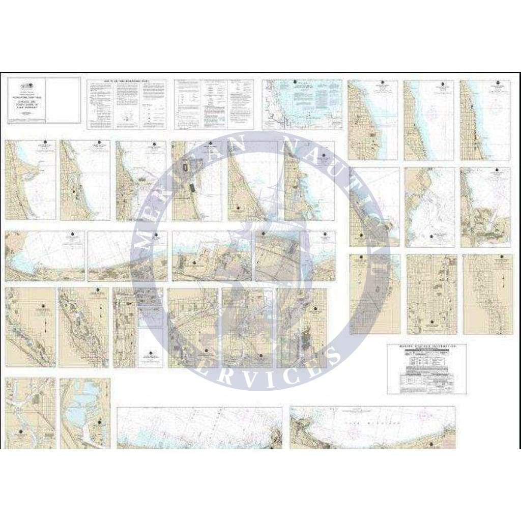 NOAA Nautical Chart 14926: SMALL-CRAFT BOOK CHART - Chicago and South Shore of Lake Michigan (book of 30 charts)