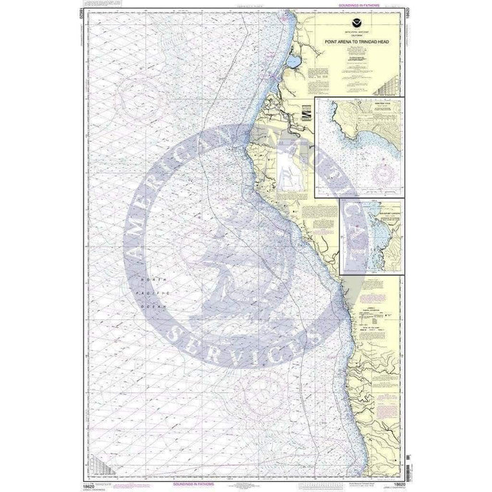 NOAA Nautical Chart 18620: Point Arena to Trinidad Head;Rockport Landing;Shelter Cove